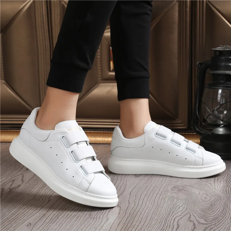 Кроссовки из натуральной кожи для мужчин и женщин повседневная обувь на