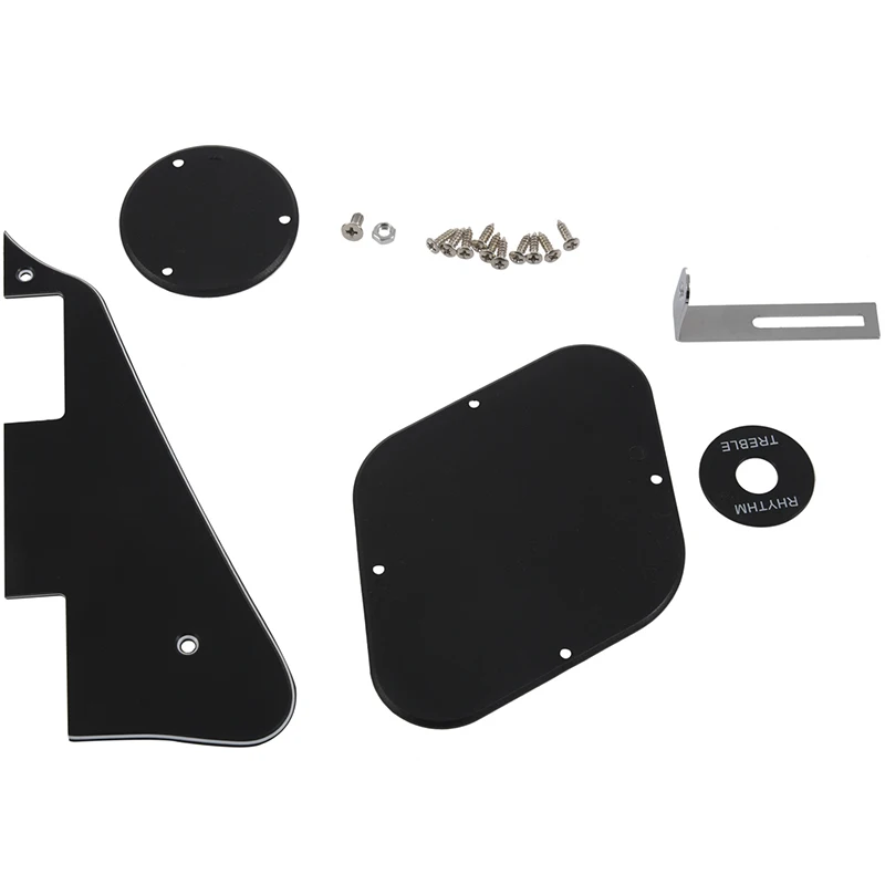 

1set Black Pickguard /Cavity /Switch Covers/Pickup Selector Plate /Bracket/Screws for LP Guitar Style