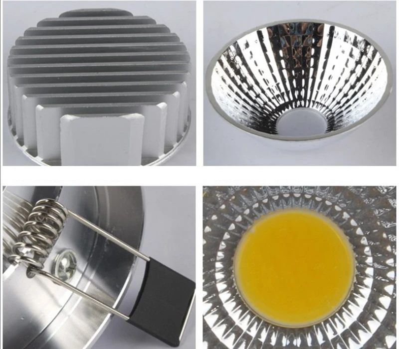 Сверхъяркий встраиваемый светодиодный светильник направленного света COB 3 вт 5 7 12