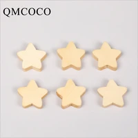 50pcsset five pointed star wooden beads diy crafts jewelry tools custom hemu loose beads home decorations baby toys accessories