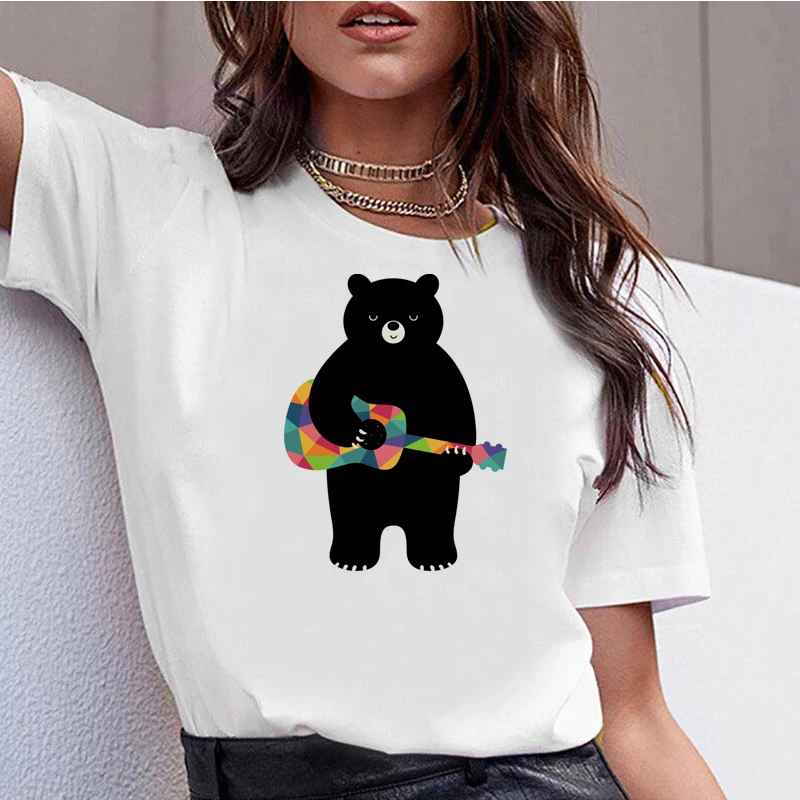 581394_T Shirt Casual O-Neck Short Sleeves Women T-shirt Hipster Cool Graphic Tee |