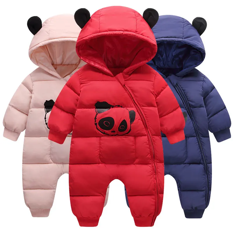 2019 г. Пуховик для маленьких мальчиков и девочек комбинезон Одежда новорожденных