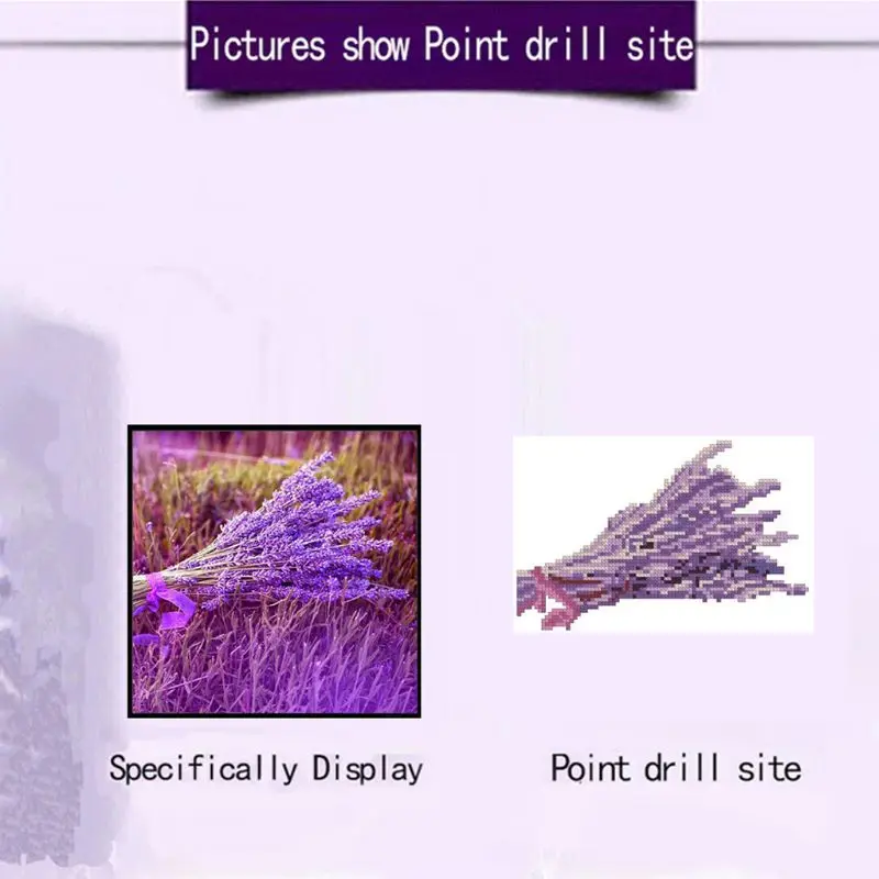 

Lavender 5D Round Shaped Diamond Painting Rhinestone Crystal Kit D2TD