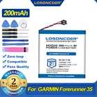 100% Оригинальный LOSONCOER 361-00117-00 200 мАч аккумулятор для GARMIN Forerunner 35 запасные части для умных часов