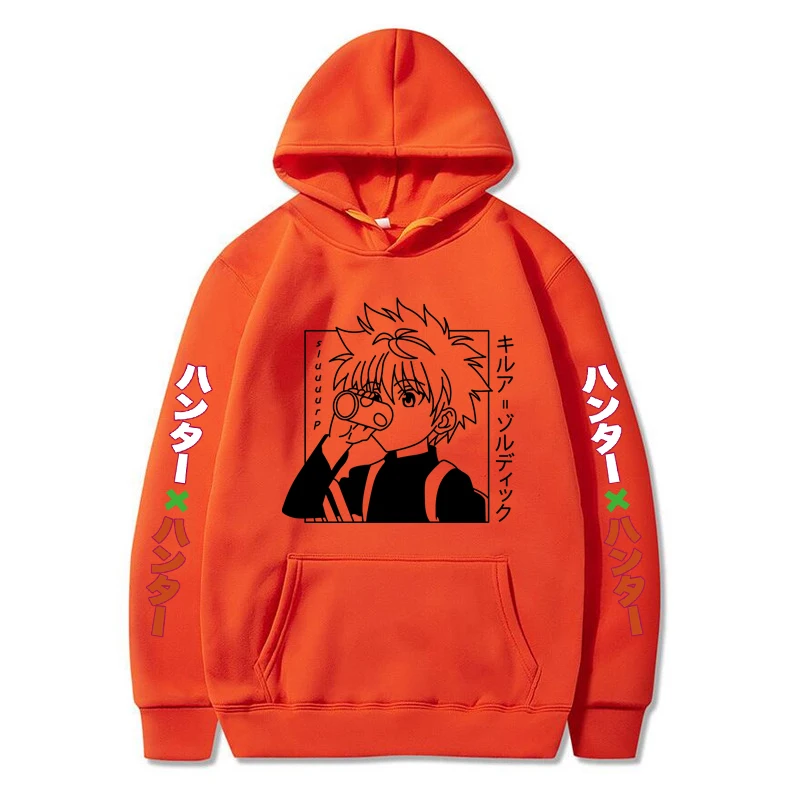 

Kawaii Women Hoodies Sweatshirts Hunter X Hunter Killua Zoldyck Anime Manga White Bluzy Tops Clothes Hoodies Sweatshirt Top
