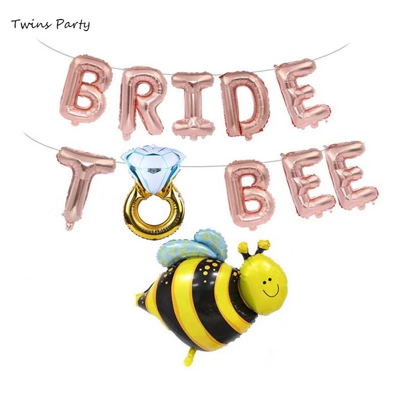 Надувные шары Невеста пчела баннер украшение для девичника вечеринки свадьбы
