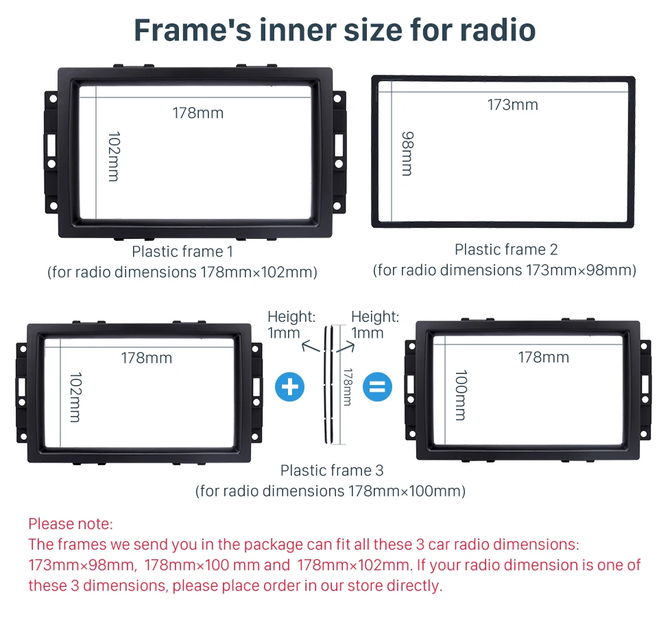 Seicane 2Din автомобильный Радио Фасции Аудио установка DVD рамка gps в тире монтажный комплект для 2006 2007 Джип Rubicon компас