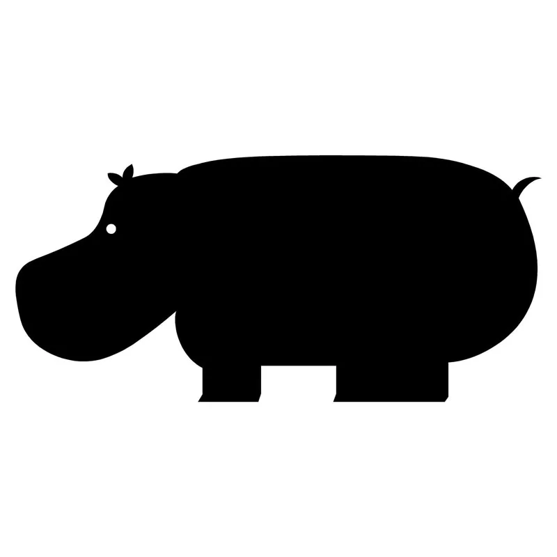 

Cute Hippo Car Sticker Animal Decals Personalized PVC Body Window Decoration Cover Scratches Waterproof Anti-ultraviolet Decal