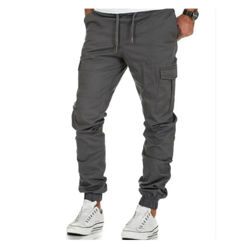 Мужские джоггеры 2019 Новые повседневные брюки Мужская брендовая одежда Высокое