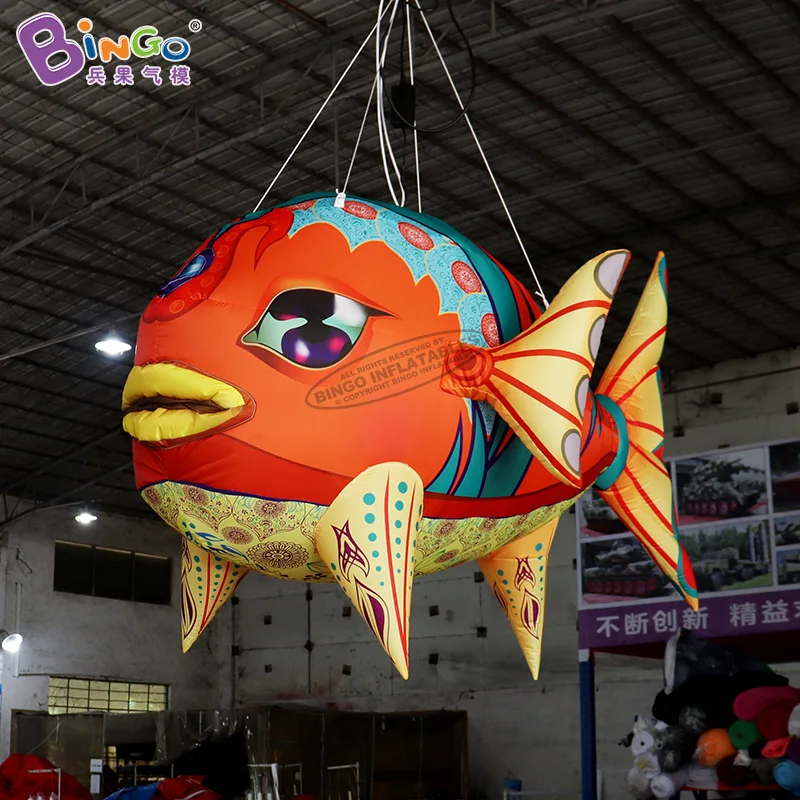 Подвесная надувная Рыба Клоун 2 3x1 6 метров с RGB-подсветкой для шоу сценическое