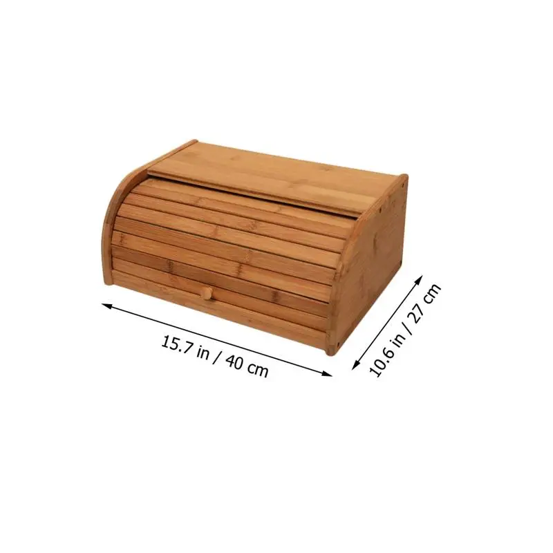 

Wooden Kitchen Bread Box Household Storage Bin Practical Food Container Bread Bin Holder Snack Box for Kitchen Containers