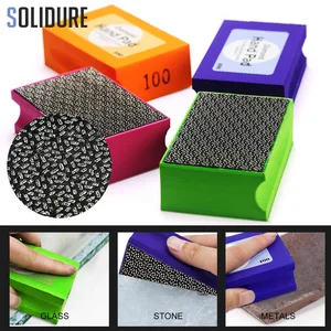 Новый шаблон Ручной Алмазный полировальный коврик 90x55 мм шлифовальная керамическая плитка Алмазные абразивные прокладки для камня, стекла и стали