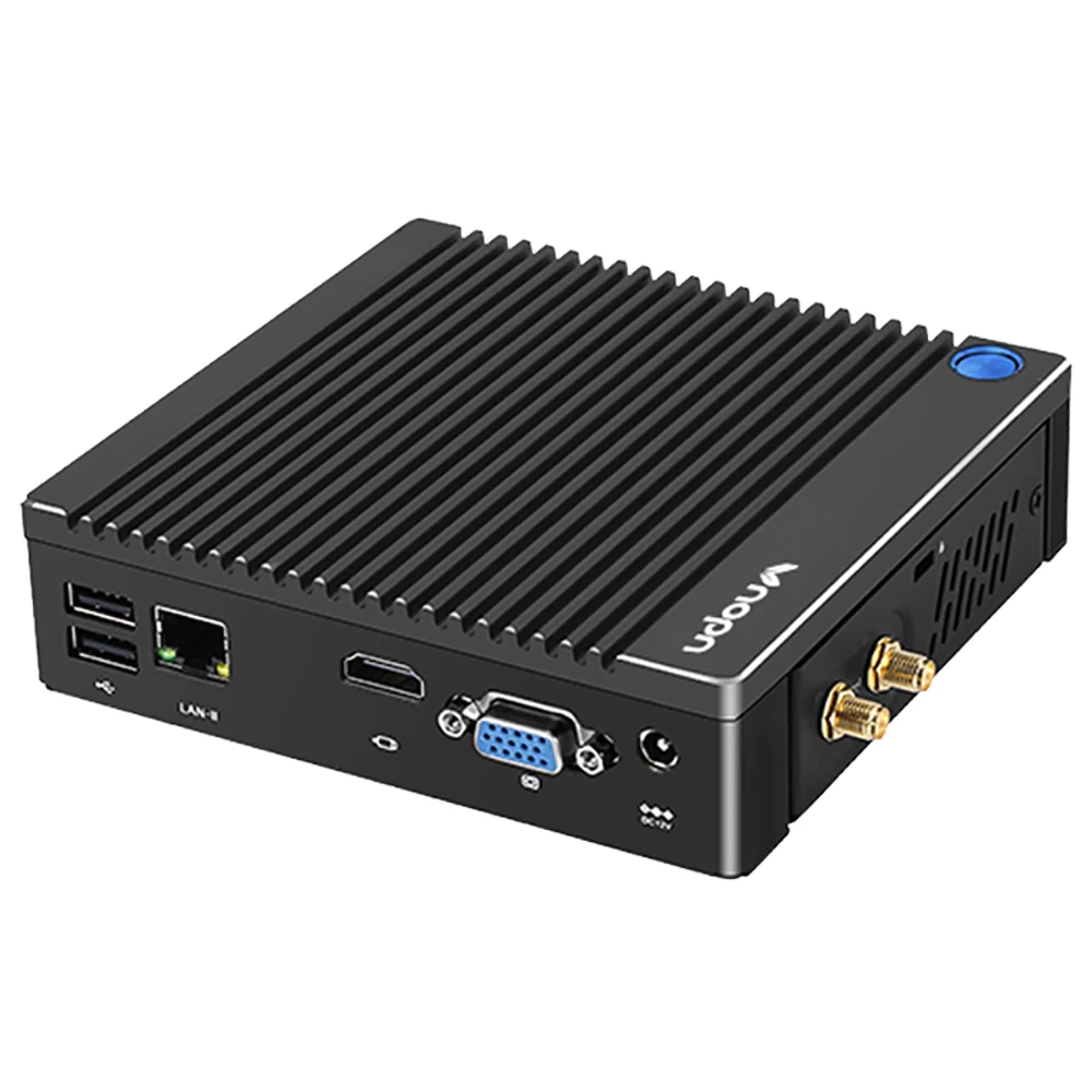 Vnopn Mini PC Windows 10 Pro Intel Celeron N2840 Dual-core Fanless Desktop PC, Dual Display Micro Computer WiFi/BT/Gigabit LAN