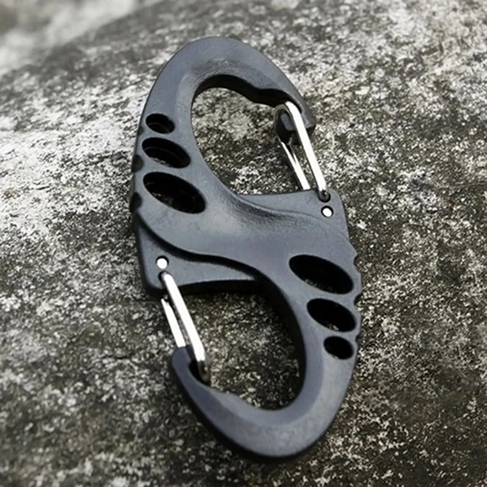 5 Pcs карабин Шестерни оснастки пружинный крюк выживания брелок S Форма Зажимы