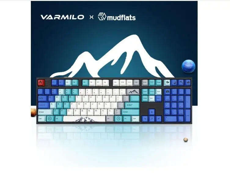 varmilo VA108M Summit 108key mechanical keyboard, PBT keycap office gaming games, White LED\NCherry MX Switches Mac Compatible