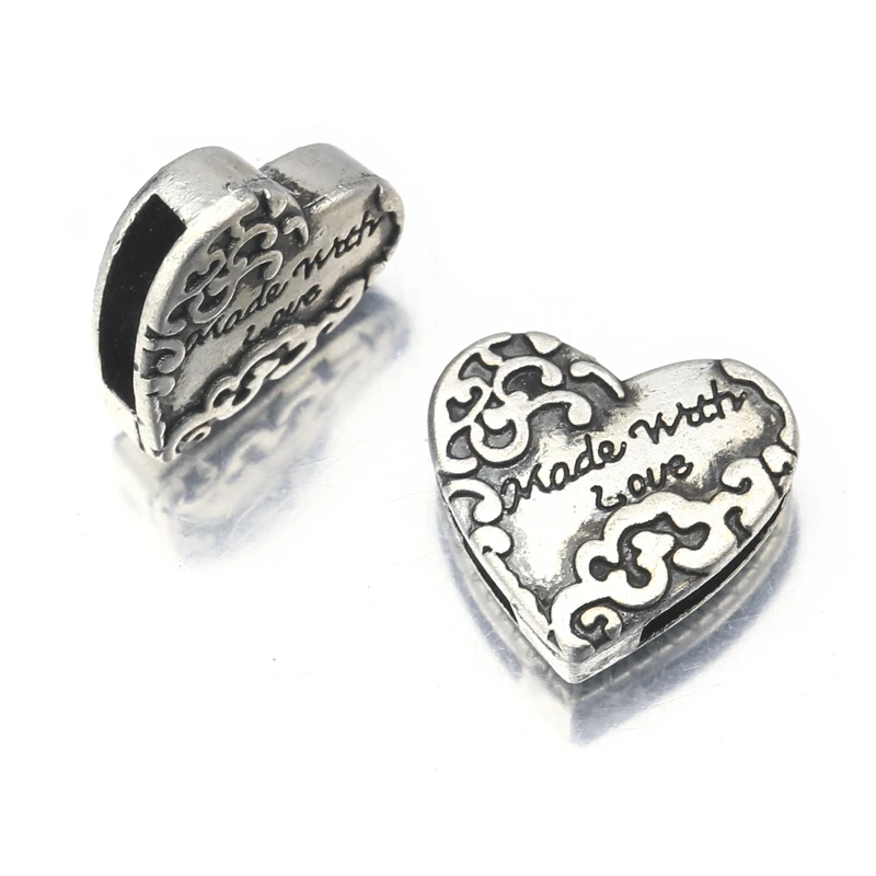 Бусина-разделитель для бижутерии плоский кожаный шнур 12 мм 10 шт. тибетское