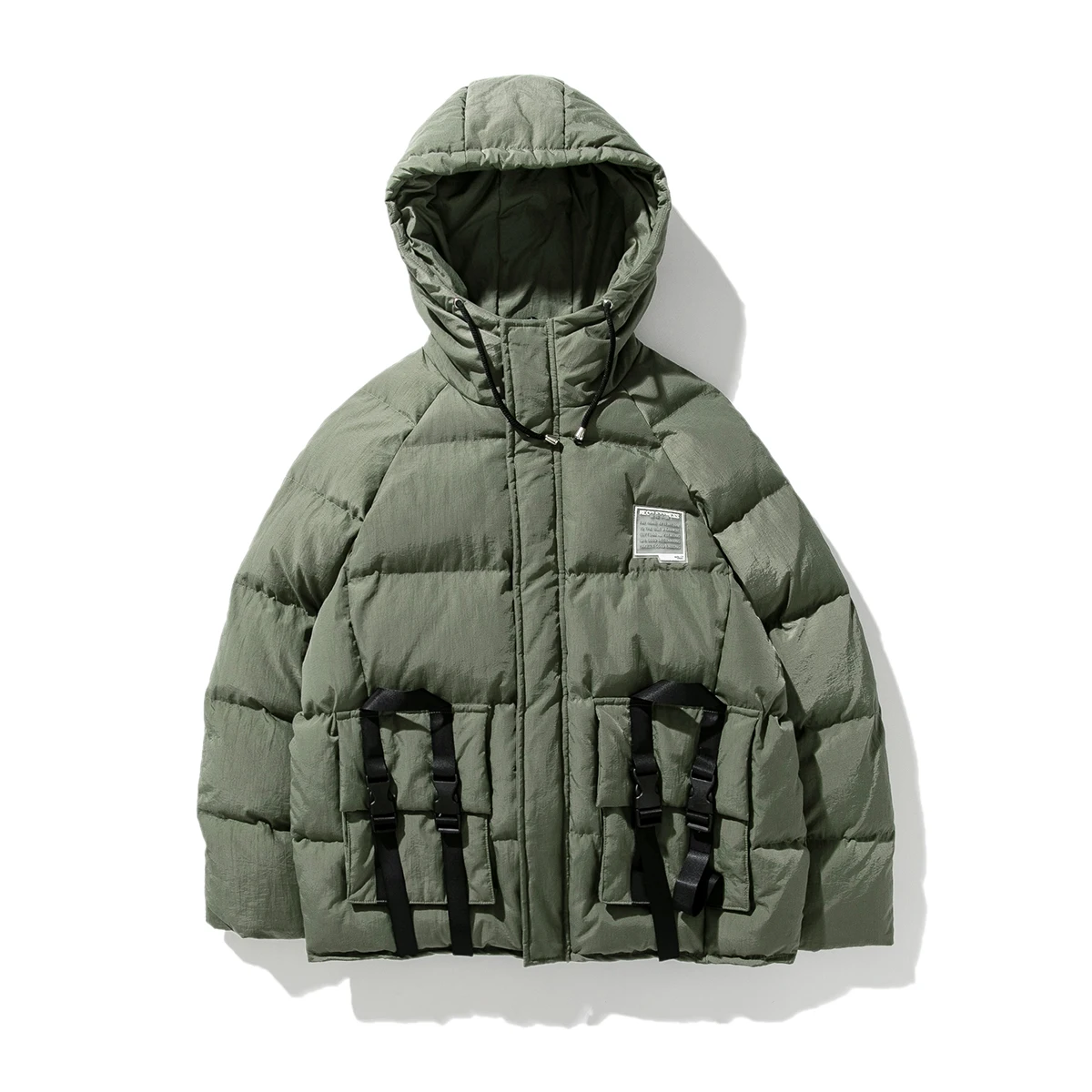 Новинка 2019 Мужская парка пальто зеленое с капюшоном зимнее для мужчин теплое