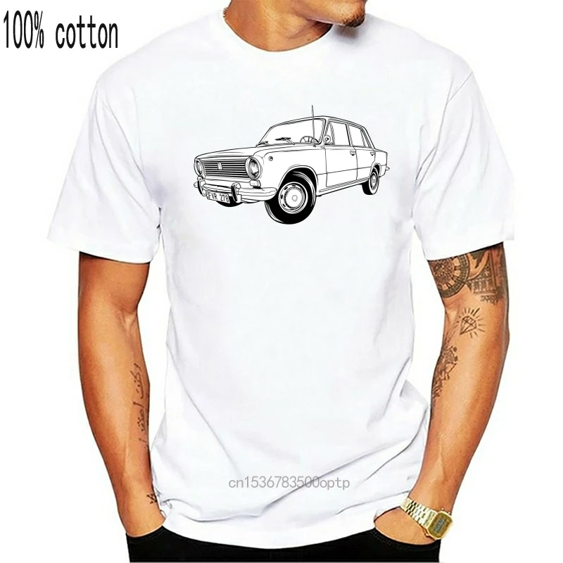 100% Россия Lada автомобиля ВАЗ 2101 печатных для мужчин футболка отличное качество