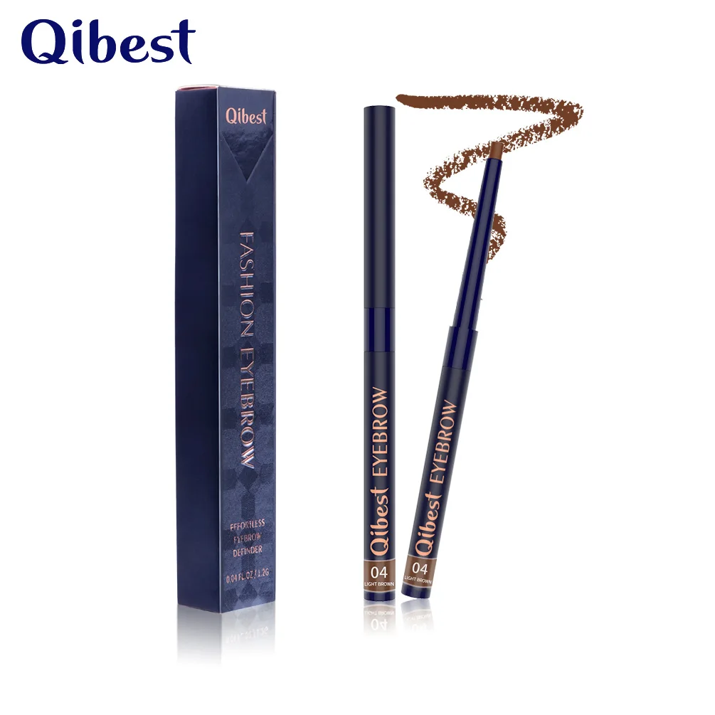 Qibest 5 цветов натуральный Водостойкий карандаш для бровей стойкий тени полная