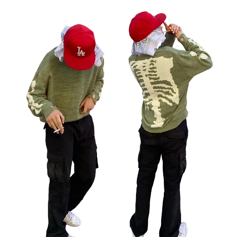 

2021 New Unisex Woman Man Long Sleeve Pullover Loose Knitting Sweter Crew Neck Casual Autumn Clothes