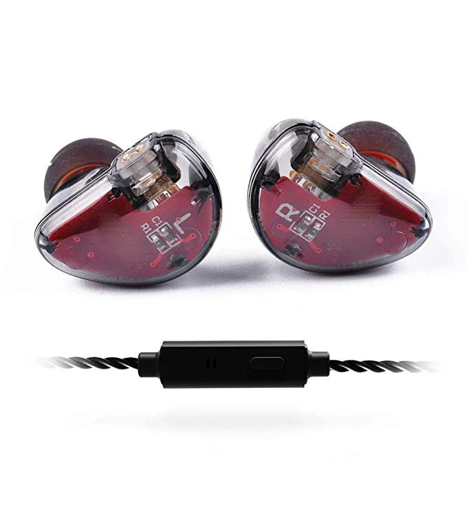 Гибридные Hi Fi наушники вкладыши TRN V30 2BA + 1DD с тройным драйвером IEM 2 контактами и