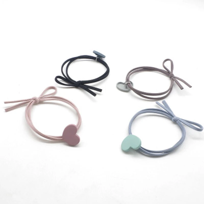 Детская лента для волос с сердечками двусторонняя эластичная аксессуары ярких