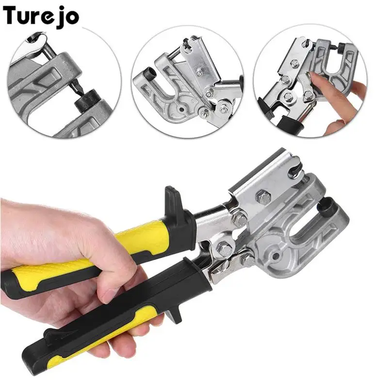 

10 Inch Stud Crimper High Carbon Steel Flat Mouth Metal Punch Lock Crimper Plier Single Hand Metalworking Stud Crimping Tool