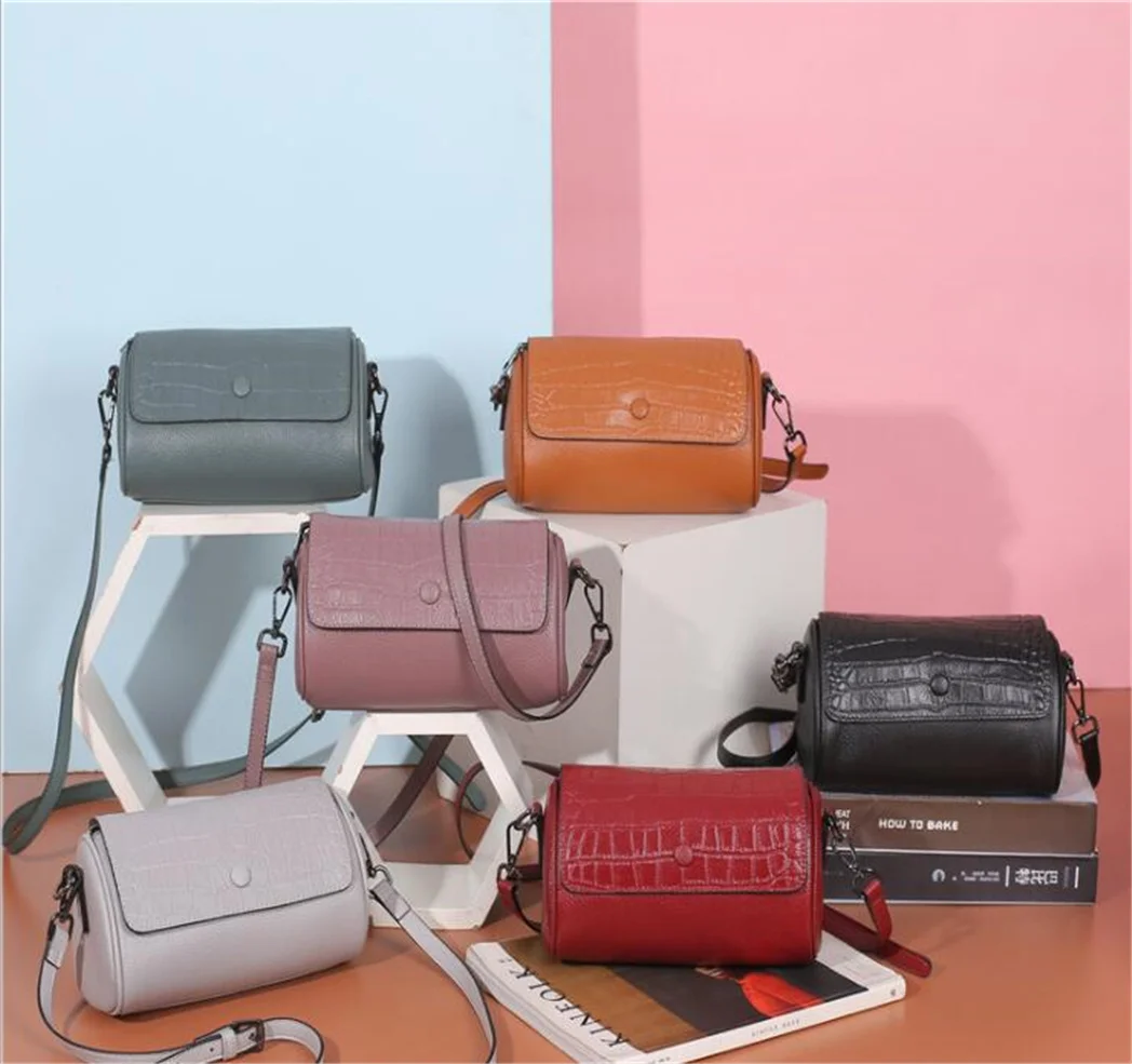 

Genuine Leather Bag For Women, New Web Celebrity Fashion Cross-body Bag With Handbag , Boston Pillow Bag