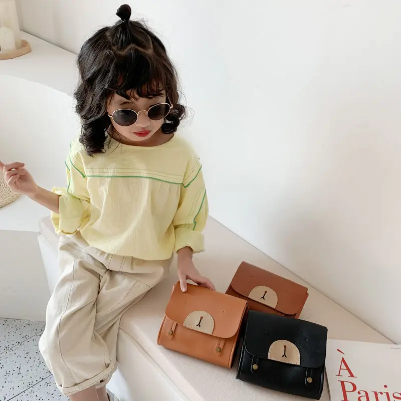 

Cartoon Cute Kindergarten School Bag Lovely Bear Children's Small Backpack Girls Boys Handbags PU Leather Kids Shoulder Bags