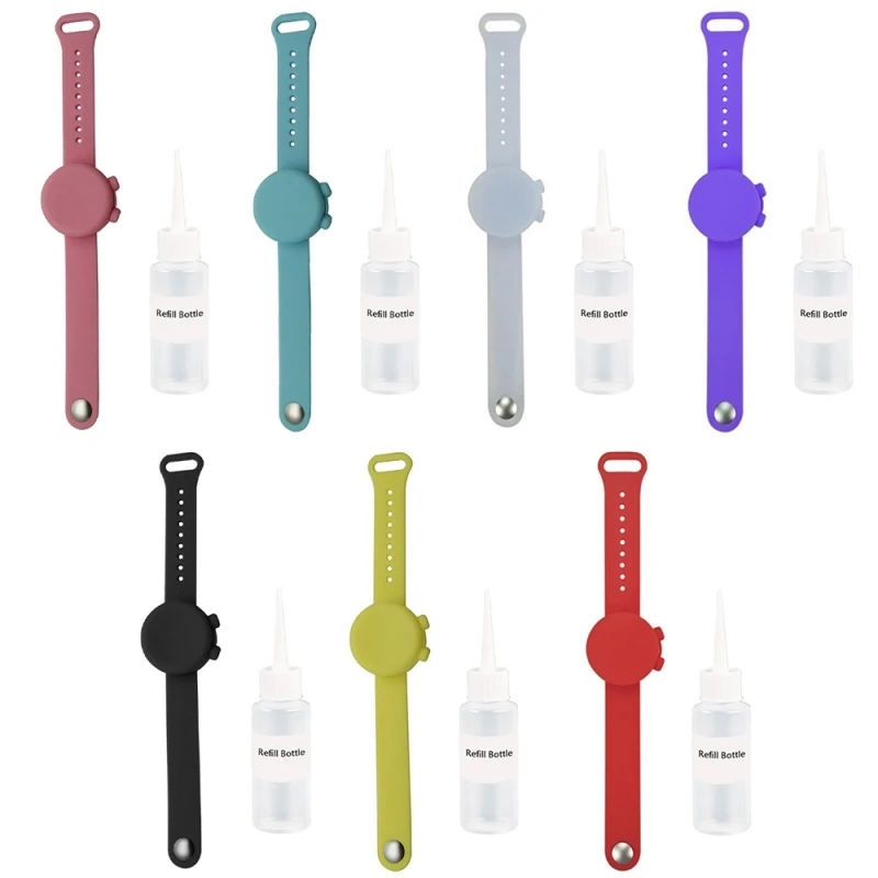 

Hot Refillable Wristband Wearable Hand Sanitizer Dispenser Pumps Hand Sanitizer Bracelet Adjustable Hand Sanitizer Wristband