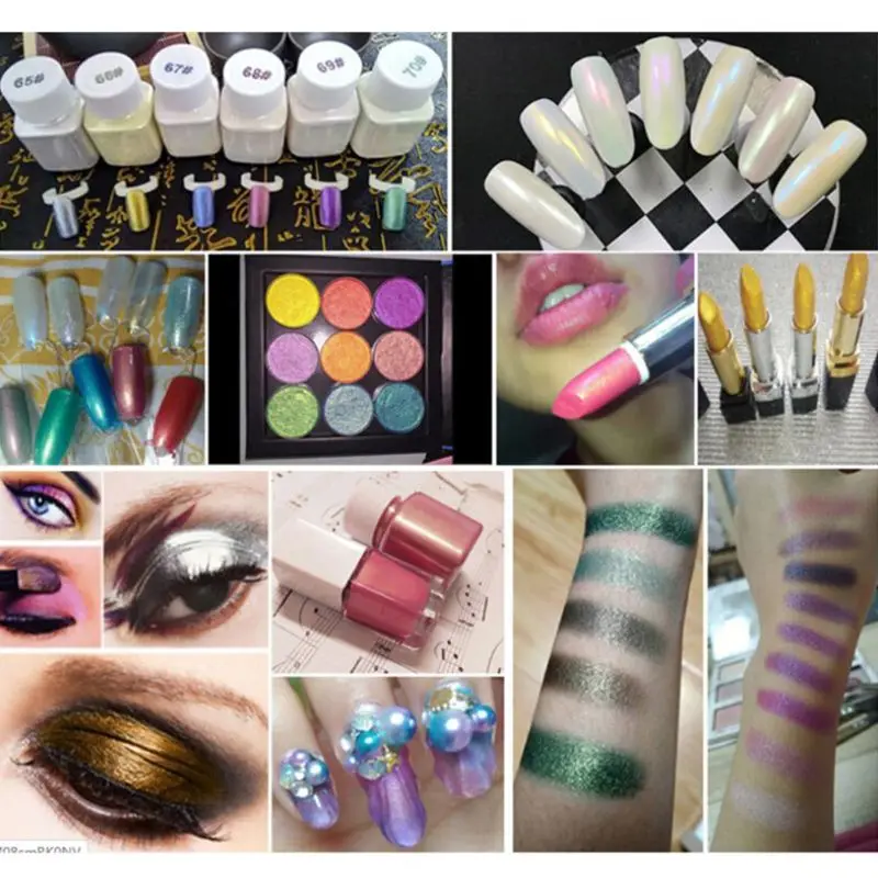 

56Bottles Cosmetic Grade Pearlescent Mica Powder Epoxy Resin Dye Pearl Pigment C5AB
