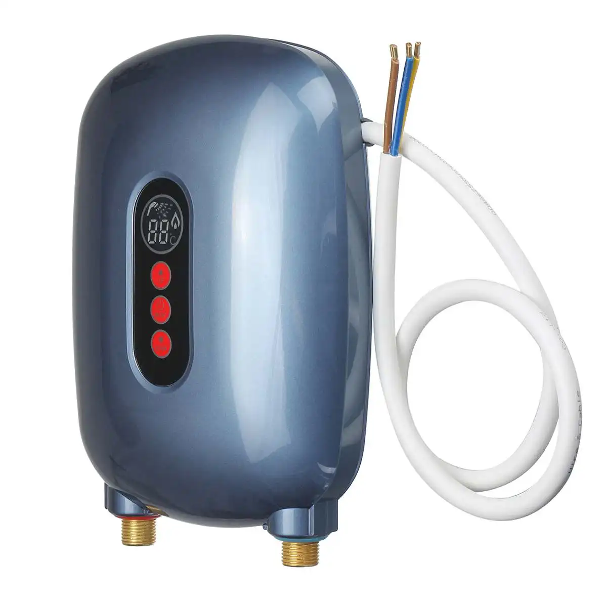 220V Touch Temperature Control Electric Hot Water Heater Household Instant Water Heating Machine Tankless Bathroom 304 liner