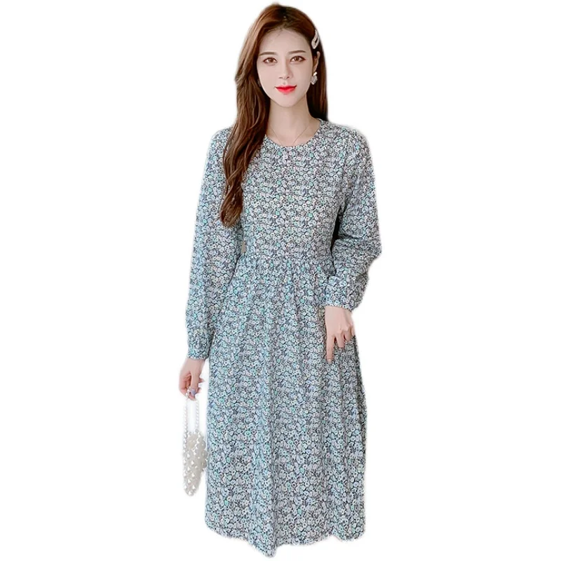 

COIGARSAM Women Long dress New Summer Peter pan Collar Dresses 6840