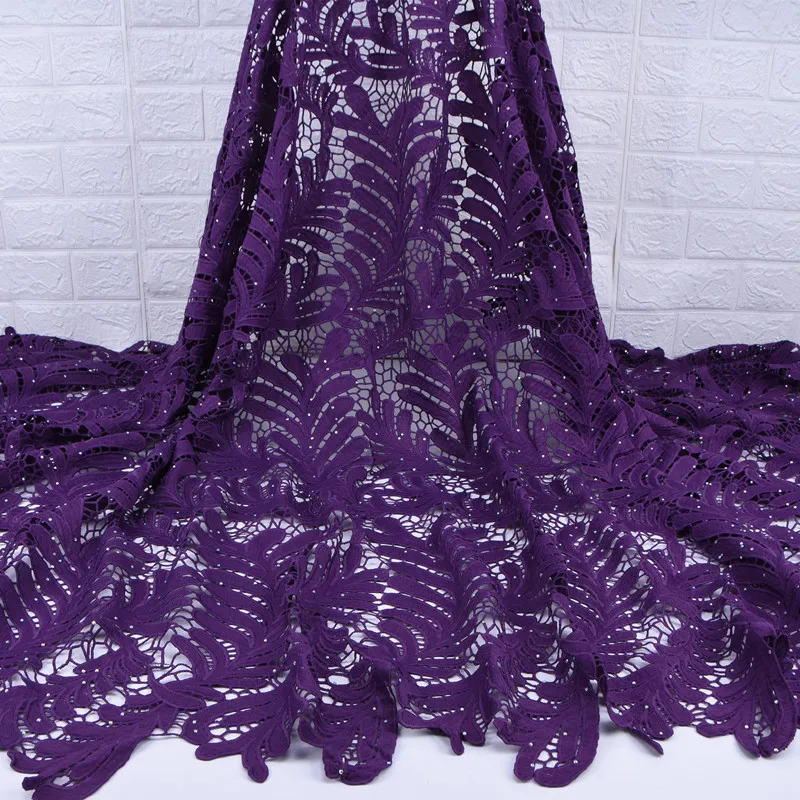Горячая Распродажа 2019 Африканский водорастворимый шнур кружевная ткань модный