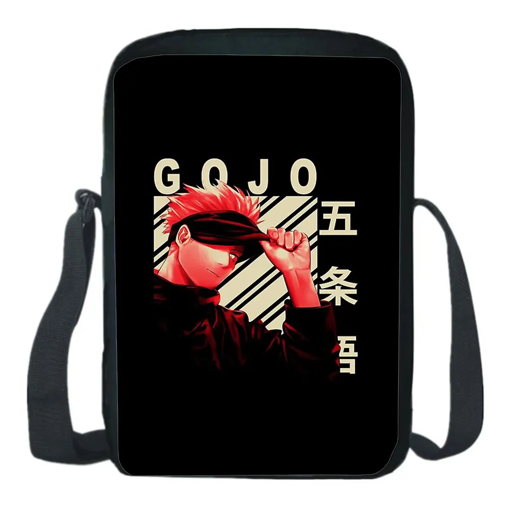 Japanese Anime Jujutsu Kaisen Messenger Bag Gojo Satoru Shoulder Bags Cartoon Casual Fashion Shoulder Cross-body Schoolbag