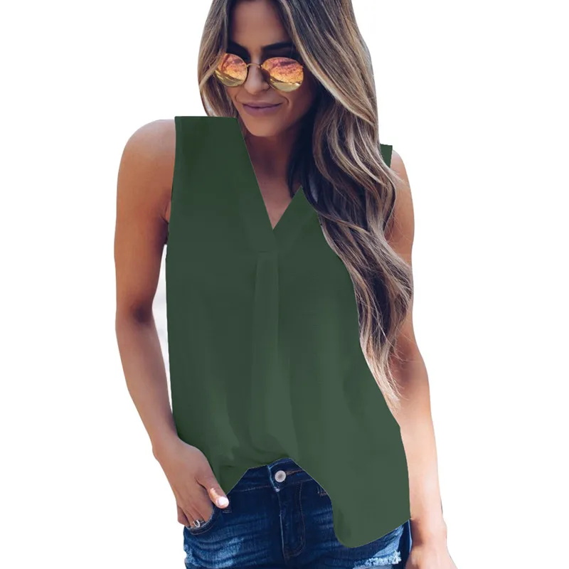 S 5XL Large Size Women White Shirts Fashion Casual Sleeveless V Neck Black Loose Blouse 2019 Summer Sexy Tops Plus Blouses|Блузки| |