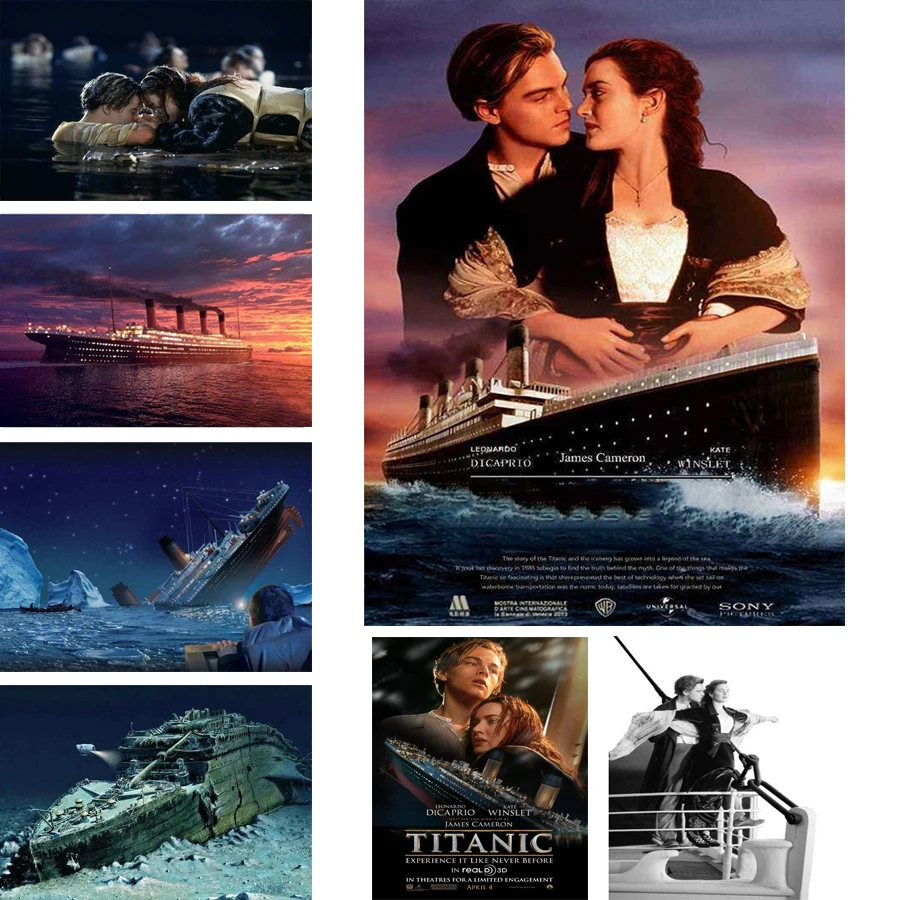 

5D DIY diamond painting Titanic Movie poster Full square Diamond mosaic diamond embroidery Wall Art Pictures Home Living decor