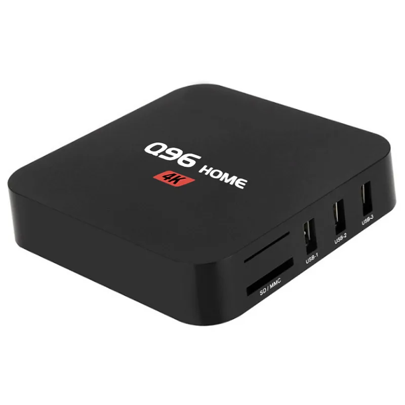 Q96 Умный домашний ТВ-бокс на Rockchip 3229 Android 8,1 1 ГБ ОЗУ 8 ГБ EMMC 2,4 ГГц WiFi 100 Мбит/с H.264 H.265 телеприставка поддерживает 4K 60fps