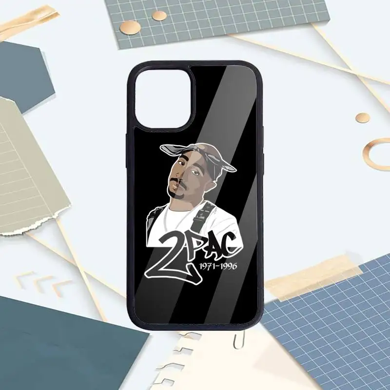 

2pac American rapper singer Phone Case PC For iPhone 11 12 pro XS MAX 8 7 6 6S Plus X 5S SE 2020 XR