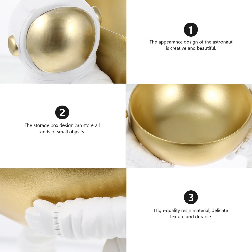 

1Pc Astronaut Statue Storage Container Decorative Key Storage Holder for Home