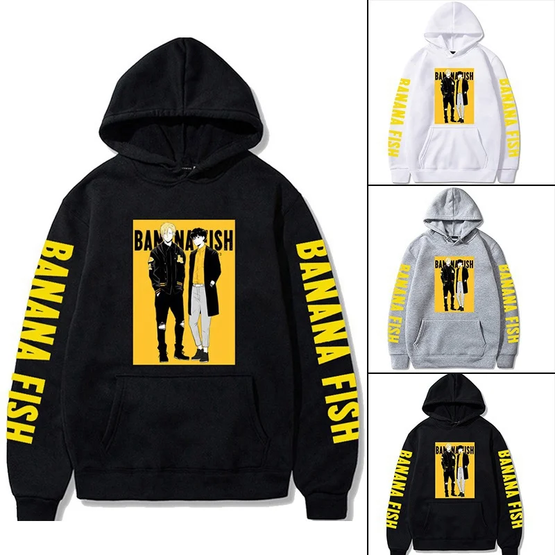 

New Banana Fish Anime Hoodie Men/Women Popular Fashion Harajuku Banana Fish Hoodies Sweatshirt Pullover Streetwear Clothes