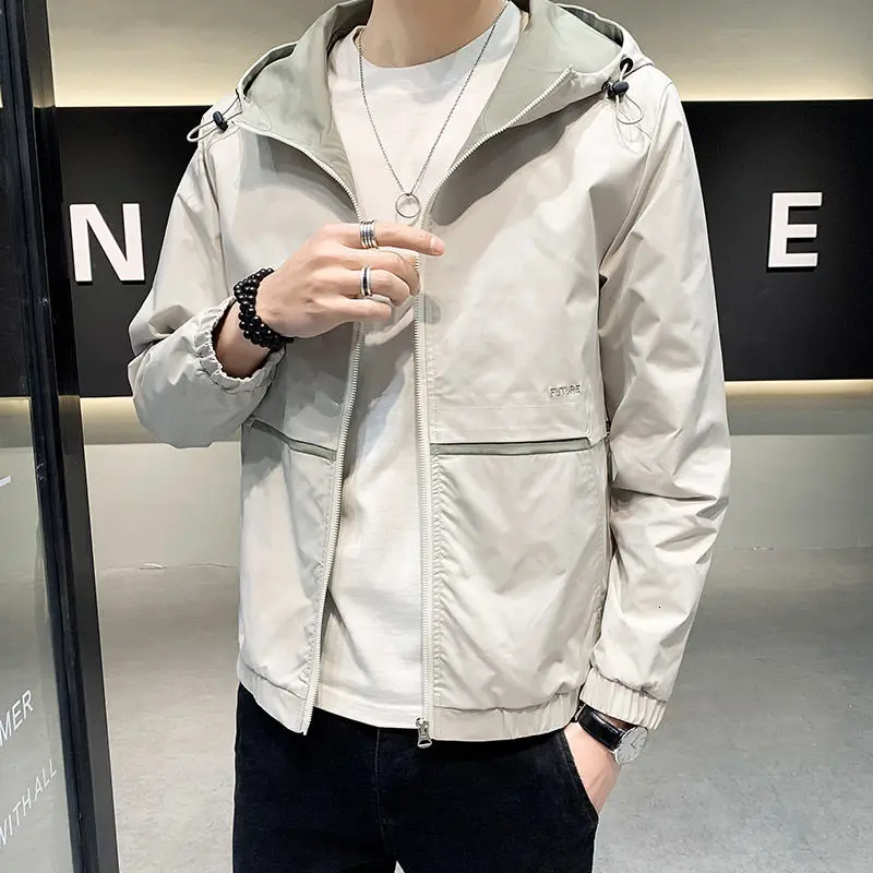 

Spring And Autumn Track Jacket Men's Korean Fashion Loose Casual Jacket Coat Men's Streetwear Retro Stitching Bomber Jacket