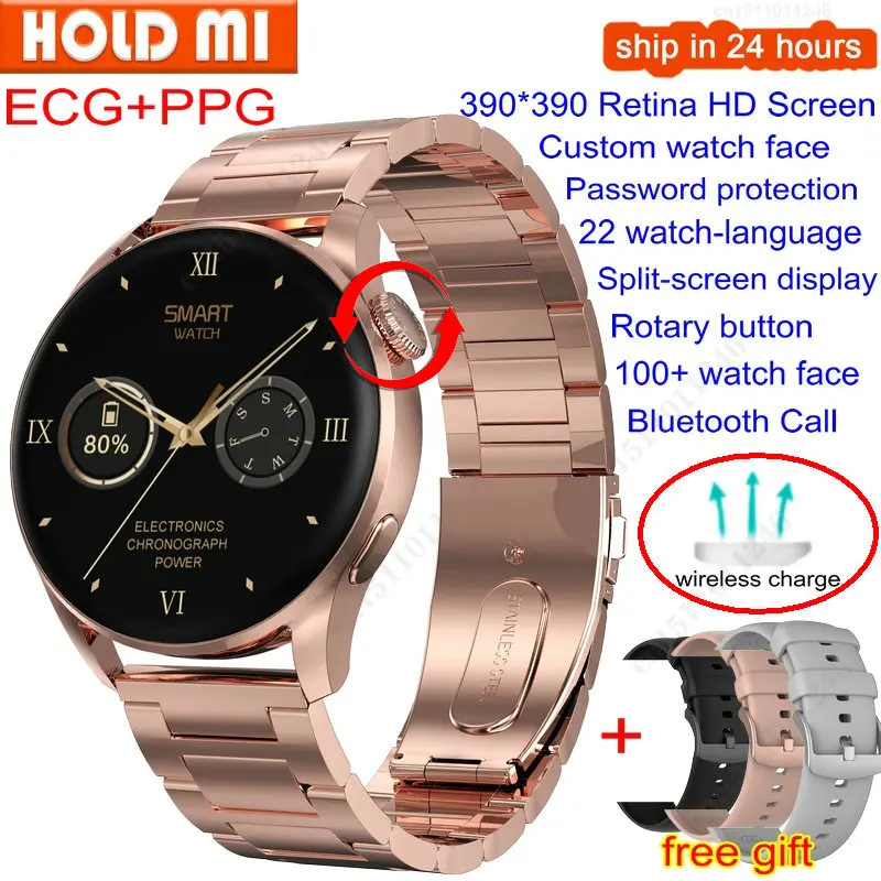 390 * Экран Retina HD DT3 Умные часы мужские IP68 Водонепроницаемый Call Музыкальный плеер