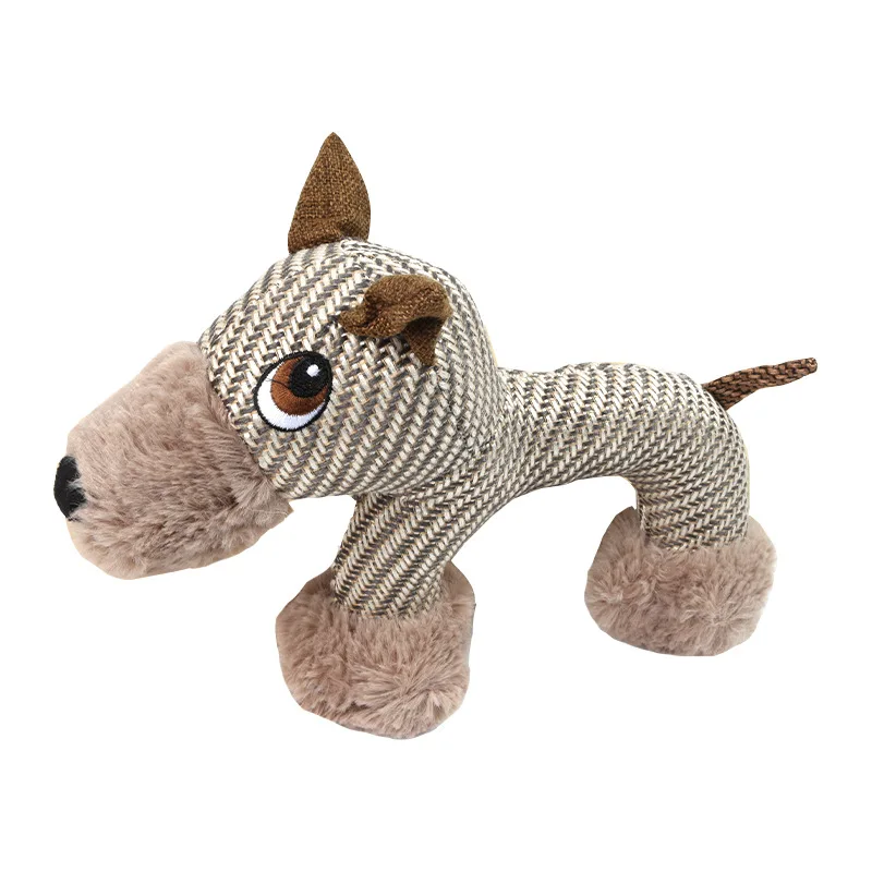 

Pet Plush Toy Dog Hemp Cloth Sound Bite Resistant Animal Monkey Elephant Chew Toy Pet Dog Products Comfort