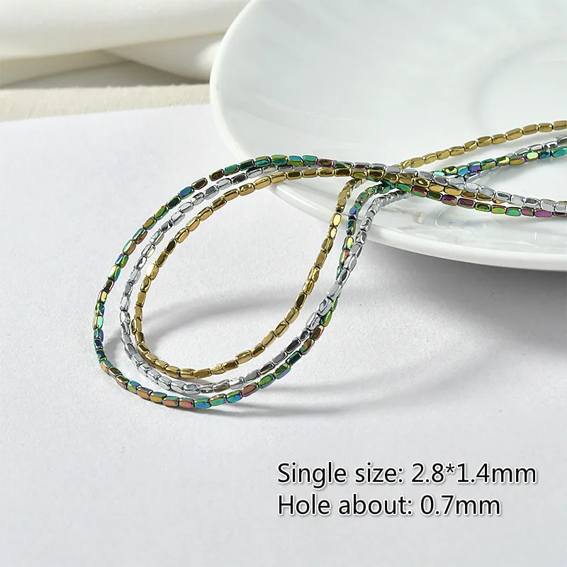 Нестандартные мини рисовые бусины с цветным покрытием прямые браслеты ручной
