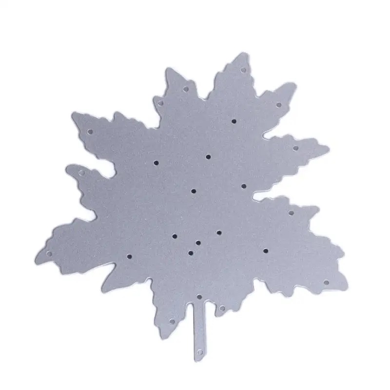 Металлический трафарет сделай сам с рисунком кленового листа для скрапбукинга