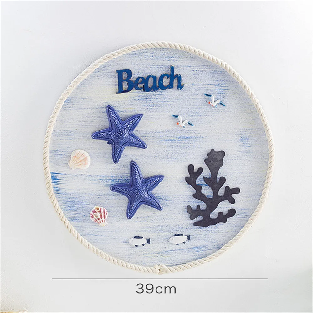 

Mediterranean 3D Circular Resin Wall Decoration Living Room Bar Cafe Restaurant Round Wood Decorative Paintings