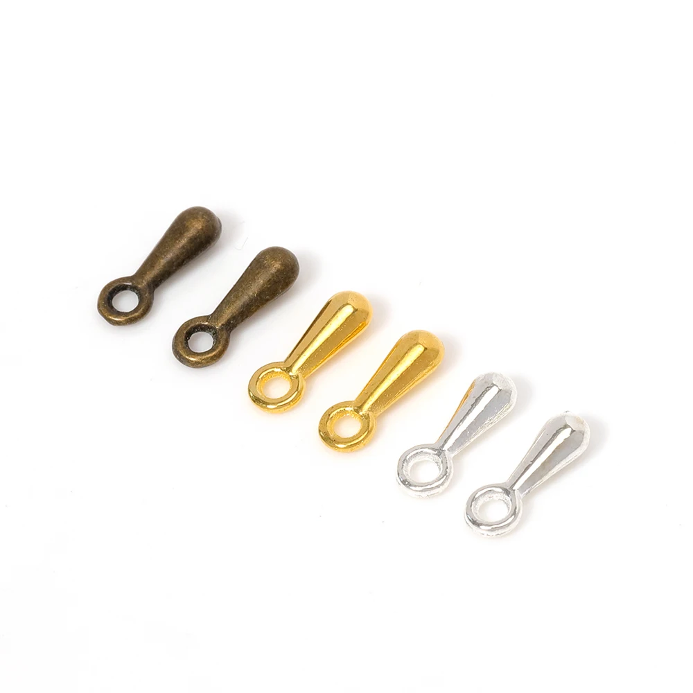 100 шт концевые капельки 7x2 5 мм бусины концевой соединитель цепи для DIY ювелирных