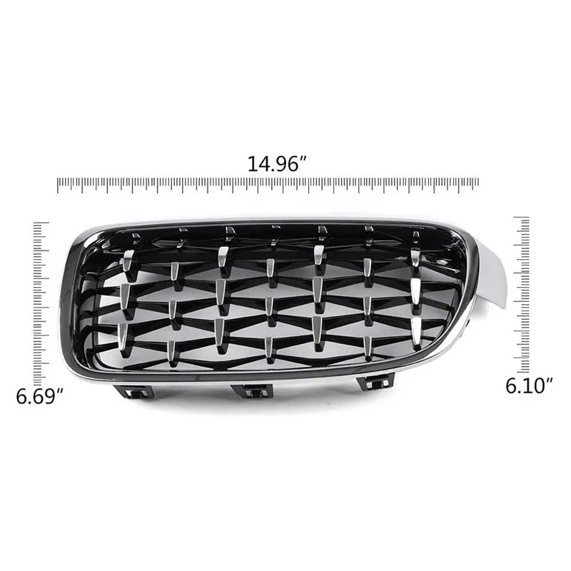 

Car Front Bumper Diamond Kidney Grille Racing Grille for BMW-3 Series F30 F31 320I 325I 328I 330I 2012-2018