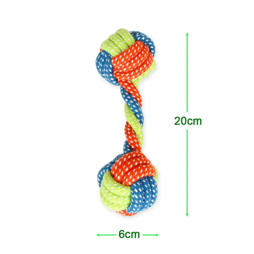 Dog Toys Cotton Rope Chew Ball Teeth Clean Pet Molar Supply Training Fun Playing Green Toy For Cat Puppy | Дом и сад